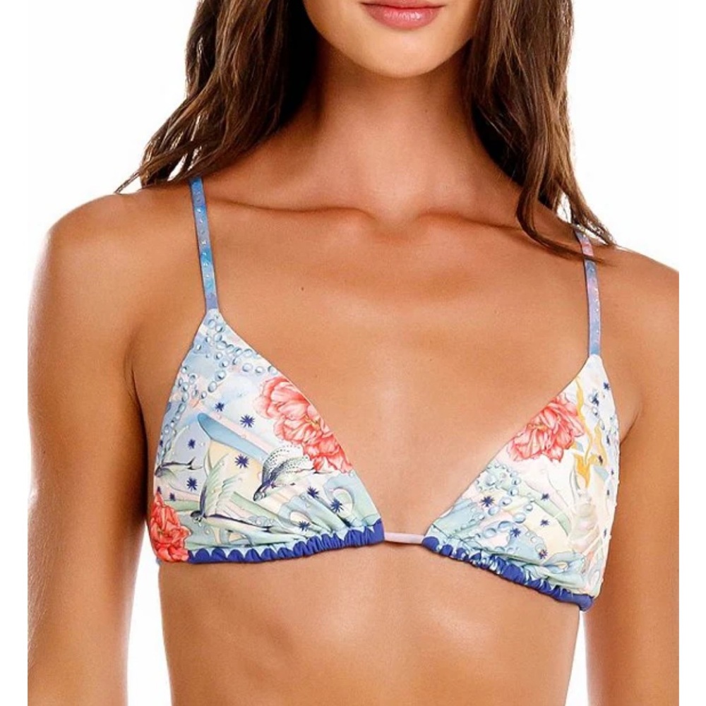 Agua bendita Lolita nácar bikini top